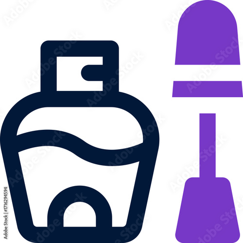 nail polish duotone icon. Sleek and modern vector icon for websites, mobile apps, marketing materials, and corporate design. Fully scalable and ready to use.