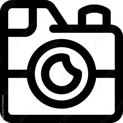 camera line icon. Clean and minimalist vector icon for websites, mobile apps, presentations, and logos. Fully scalable and customizable for any project.
