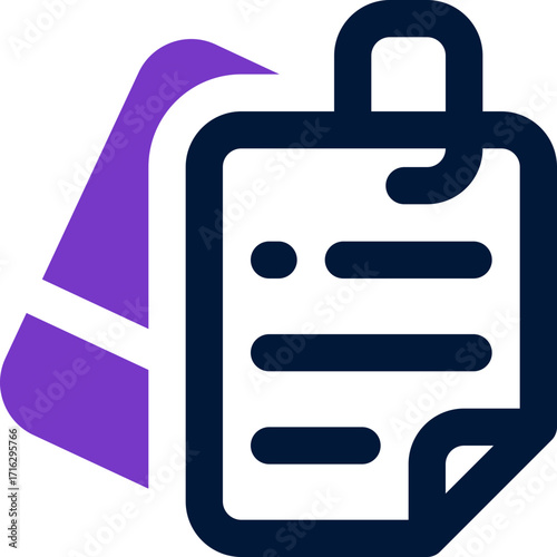 sticky note duotone icon. Sleek and modern vector icon for websites, mobile apps, marketing materials, and corporate design. Fully scalable and ready to use.