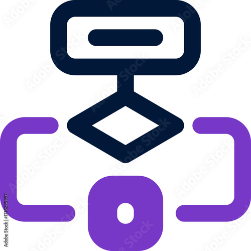 flow chart duotone icon. Sleek and modern vector icon for websites, mobile apps, marketing materials, and corporate design. Fully scalable and ready to use.