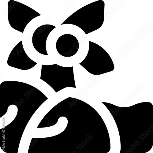 island glyph icon. Strong and solid vector icon for websites, mobile interfaces, presentations, and visual branding. High quality and easy to edit.