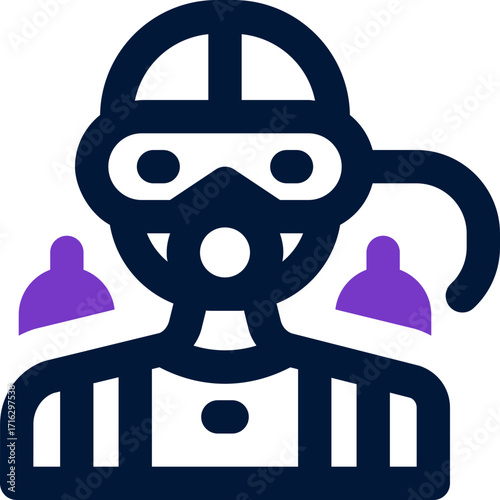 diver duotone icon. Sleek and modern vector icon for websites, mobile apps, marketing materials, and corporate design. Fully scalable and ready to use.