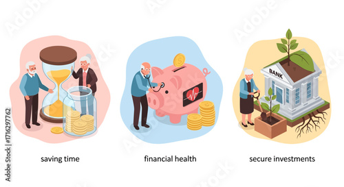 Financial planning and security for seniors saving time, financial health, and secure investments