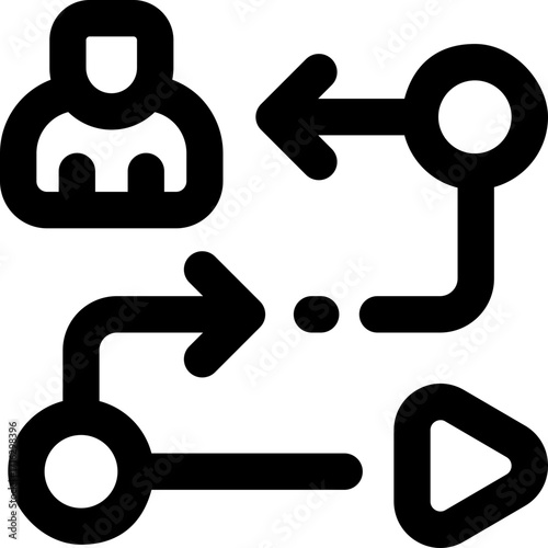 content plan line icon. Clean and minimalist vector icon for websites, mobile apps, presentations, and logos. Fully scalable and customizable for any project.