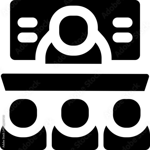 workshop glyph icon. Strong and solid vector icon for websites, mobile interfaces, presentations, and visual branding. High quality and easy to edit.