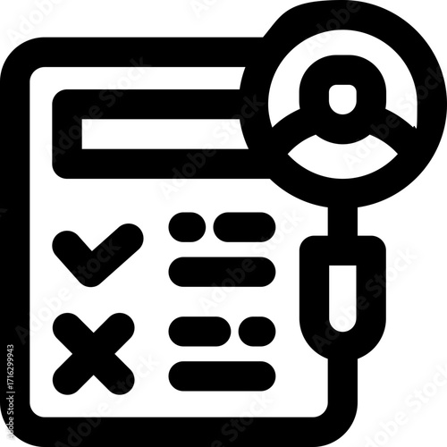 criteria line icon. Clean and minimalist vector icon for websites, mobile apps, presentations, and logos. Fully scalable and customizable for any project.