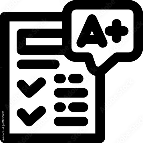 grading line icon. Clean and minimalist vector icon for websites, mobile apps, presentations, and logos. Fully scalable and customizable for any project.