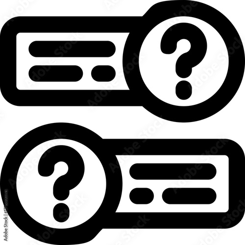 question line icon. Clean and minimalist vector icon for websites, mobile apps, presentations, and logos. Fully scalable and customizable for any project.