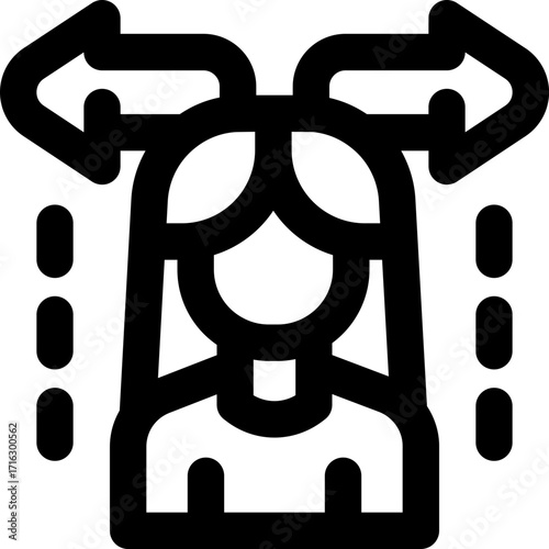 behavior line icon. Clean and minimalist vector icon for websites, mobile apps, presentations, and logos. Fully scalable and customizable for any project.