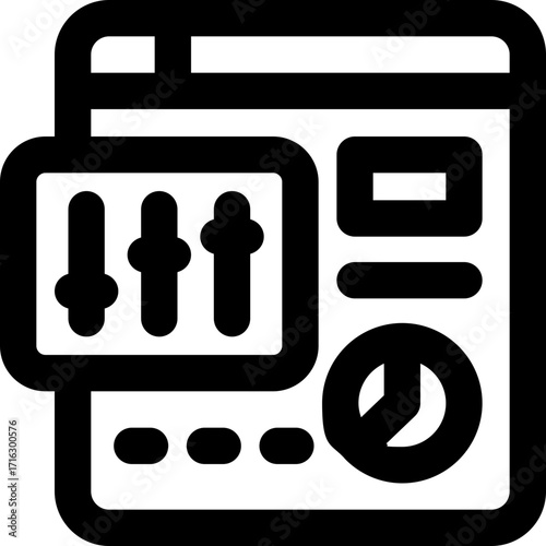 adjustment line icon. Clean and minimalist vector icon for websites, mobile apps, presentations, and logos. Fully scalable and customizable for any project.