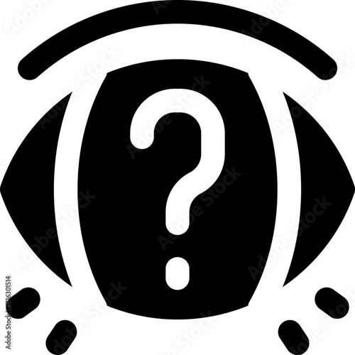 eye glyph icon. Strong and solid vector icon for websites, mobile interfaces, presentations, and visual branding. High quality and easy to edit.