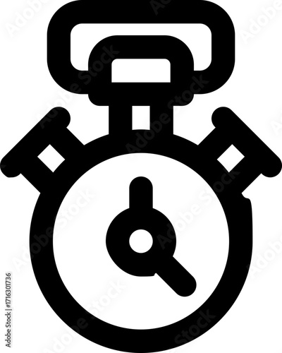 timer line icon. Clean and minimalist vector icon for websites, mobile apps, presentations, and logos. Fully scalable and customizable for any project.