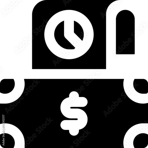 cash report glyph icon. Strong and solid vector icon for websites, mobile interfaces, presentations, and visual branding. High quality and easy to edit.