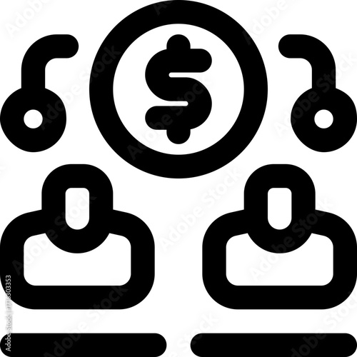 organization line icon. Clean and minimalist vector icon for websites, mobile apps, presentations, and logos. Fully scalable and customizable for any project.