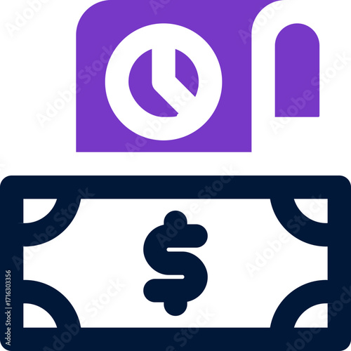 cash report duotone icon. Sleek and modern vector icon for websites, mobile apps, marketing materials, and corporate design. Fully scalable and ready to use.