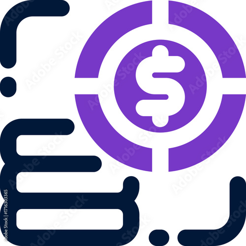 coin duotone icon. Sleek and modern vector icon for websites, mobile apps, marketing materials, and corporate design. Fully scalable and ready to use.