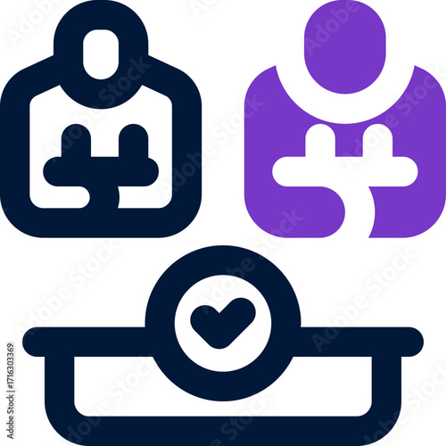 participant duotone icon. Sleek and modern vector icon for websites, mobile apps, marketing materials, and corporate design. Fully scalable and ready to use.