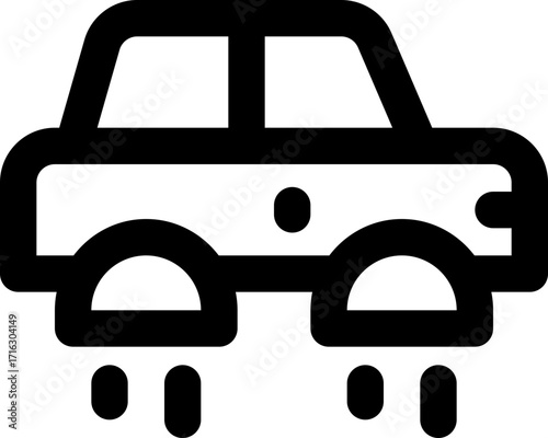 flying car line icon. Clean and minimalist vector icon for websites, mobile apps, presentations, and logos. Fully scalable and customizable for any project.