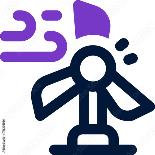 wind mill duotone icon. Sleek and modern vector icon for websites, mobile apps, marketing materials, and corporate design. Fully scalable and ready to use.