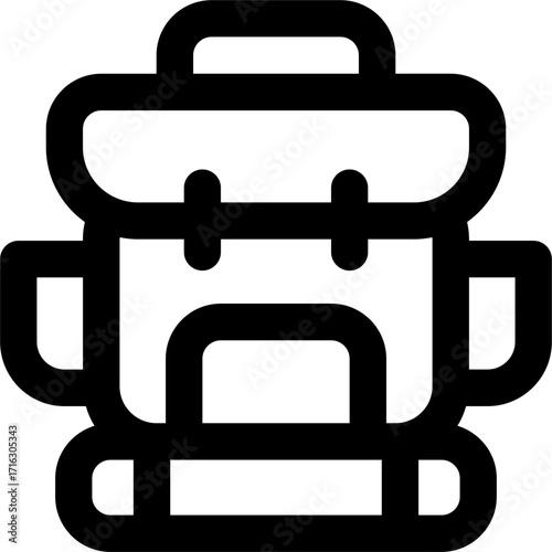 backpack line icon. Clean and minimalist vector icon for websites, mobile apps, presentations, and logos. Fully scalable and customizable for any project.