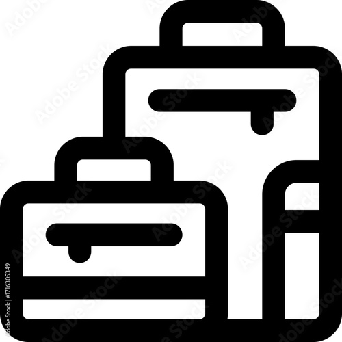 travel bag line icon. Clean and minimalist vector icon for websites, mobile apps, presentations, and logos. Fully scalable and customizable for any project.