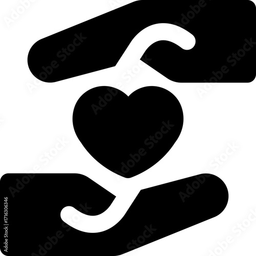 peace glyph icon. Strong and solid vector icon for websites, mobile interfaces, presentations, and visual branding. High quality and easy to edit.