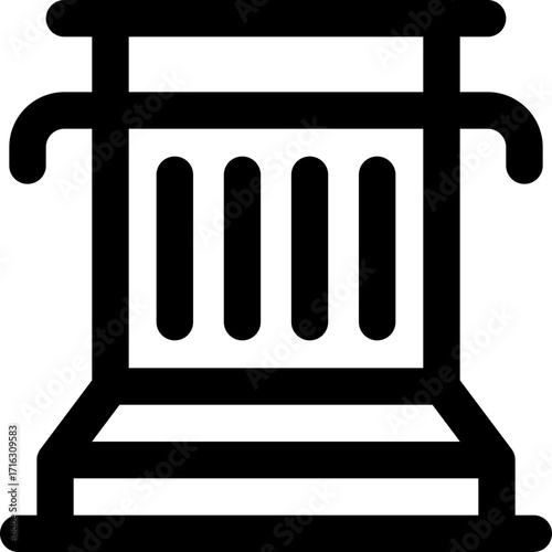 pillar line icon. Clean and minimalist vector icon for websites, mobile apps, presentations, and logos. Fully scalable and customizable for any project.