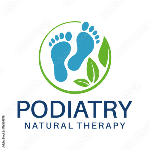Podiatry practice logo in circle