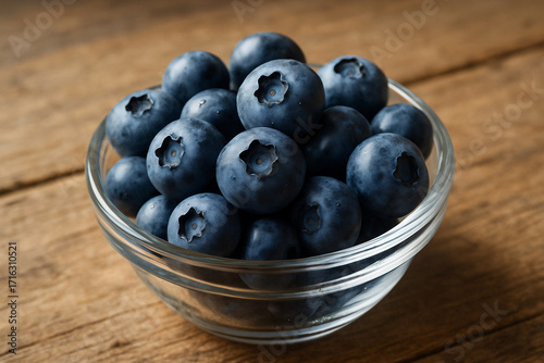 Wallpaper Mural Fresh Blueberries in Glass Bowl Torontodigital.ca