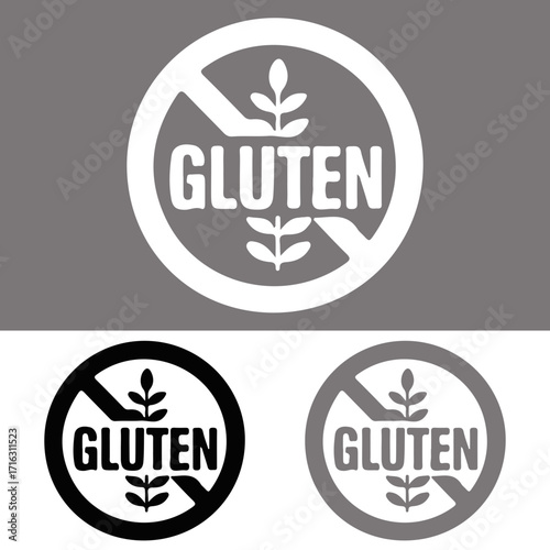 Gluten free symbol indicating food allergy or dietary restriction concept vector 