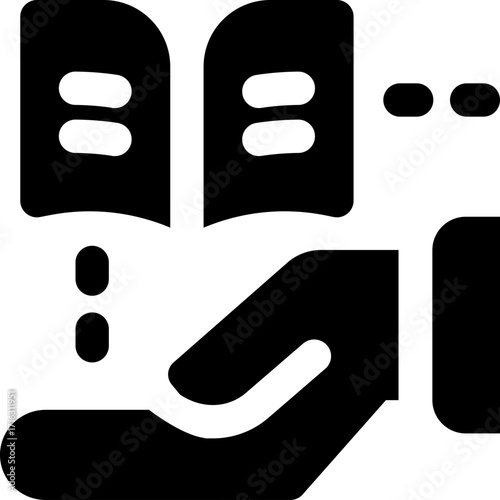 learning opportunity glyph icon. Strong and solid vector icon for websites, mobile interfaces, presentations, and visual branding. High quality and easy to edit.