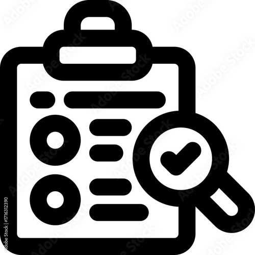 checking line icon. Clean and minimalist vector icon for websites, mobile apps, presentations, and logos. Fully scalable and customizable for any project.