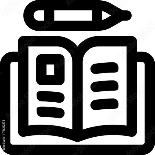 lesson line icon. Clean and minimalist vector icon for websites, mobile apps, presentations, and logos. Fully scalable and customizable for any project.