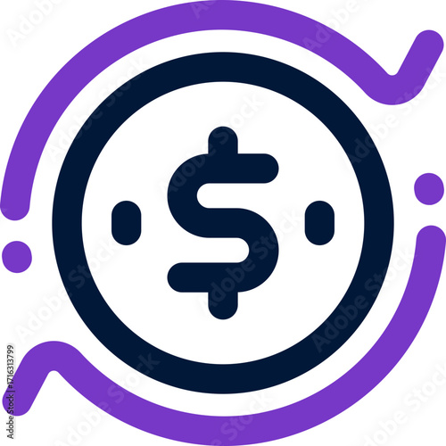 money flow duotone icon. Sleek and modern vector icon for websites, mobile apps, marketing materials, and corporate design. Fully scalable and ready to use.