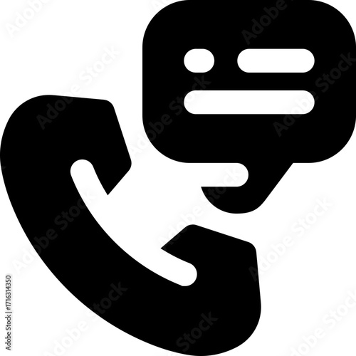 phone call glyph icon. Strong and solid vector icon for websites, mobile interfaces, presentations, and visual branding. High quality and easy to edit.