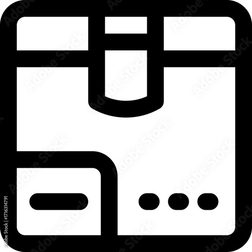 delivery box line icon. Clean and minimalist vector icon for websites, mobile apps, presentations, and logos. Fully scalable and customizable for any project.