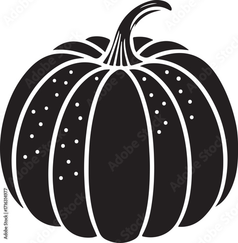 pumpkin with leaves
