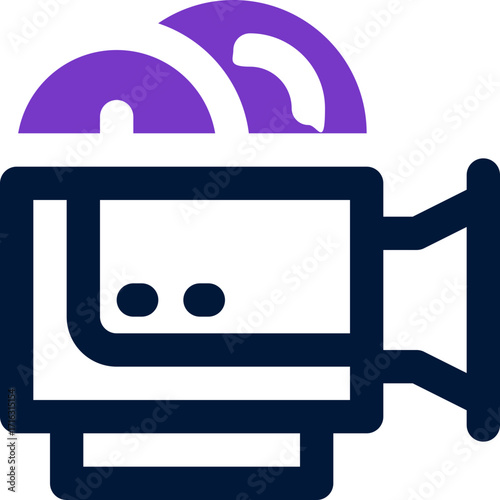 video camera duotone icon. Sleek and modern vector icon for websites, mobile apps, marketing materials, and corporate design. Fully scalable and ready to use.