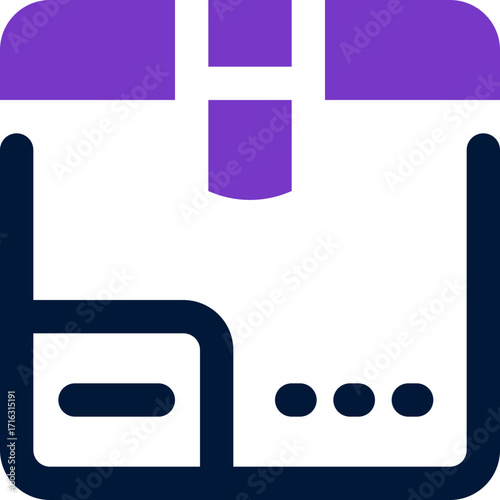 delivery box duotone icon. Sleek and modern vector icon for websites, mobile apps, marketing materials, and corporate design. Fully scalable and ready to use.