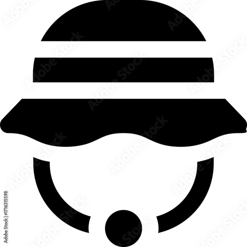 hat glyph icon. Strong and solid vector icon for websites, mobile interfaces, presentations, and visual branding. High quality and easy to edit.