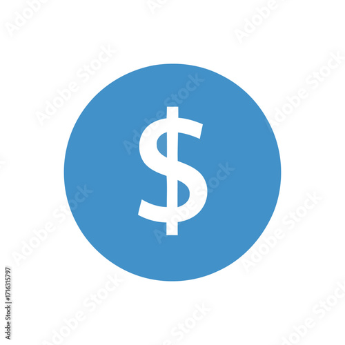 Dollar Symbol Icon Simplified Illustration of Currency and Financial Concepts