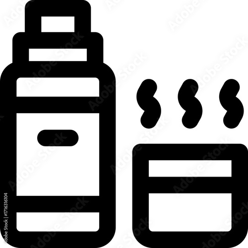 thermos line icon. Clean and minimalist vector icon for websites, mobile apps, presentations, and logos. Fully scalable and customizable for any project.