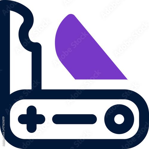 pocket knife duotone icon. Sleek and modern vector icon for websites, mobile apps, marketing materials, and corporate design. Fully scalable and ready to use.