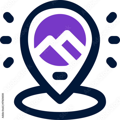 location duotone icon. Sleek and modern vector icon for websites, mobile apps, marketing materials, and corporate design. Fully scalable and ready to use.