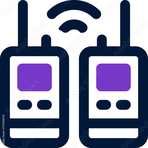 walkie talkie duotone icon. Sleek and modern vector icon for websites, mobile apps, marketing materials, and corporate design. Fully scalable and ready to use.
