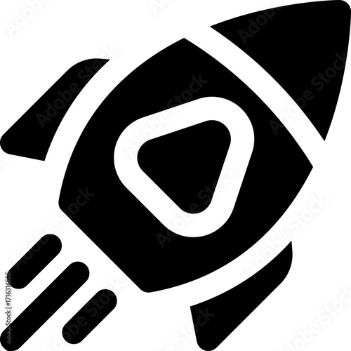 startup glyph icon. Strong and solid vector icon for websites, mobile interfaces, presentations, and visual branding. High quality and easy to edit.