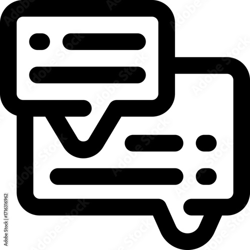 chat line icon. Clean and minimalist vector icon for websites, mobile apps, presentations, and logos. Fully scalable and customizable for any project.