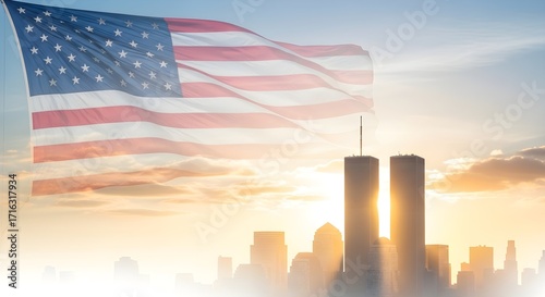 Remembering 9/11 a somber tribute to the twin towers and american patriotism