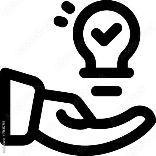 idea line icon. Clean and minimalist vector icon for websites, mobile apps, presentations, and logos. Fully scalable and customizable for any project.