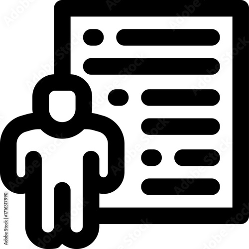 hr manager line icon. Clean and minimalist vector icon for websites, mobile apps, presentations, and logos. Fully scalable and customizable for any project.